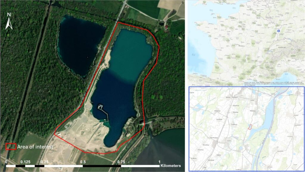 Location of the gravel pit of Nordhouse (Grand-Est, France)